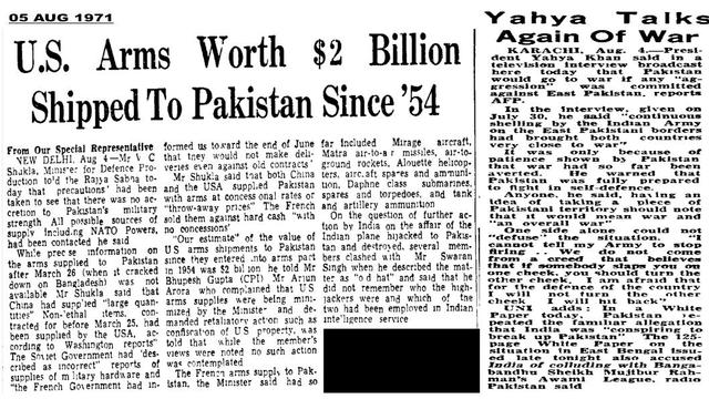 U.S. aid to Pakistan military; Indian Army shares post with evidence