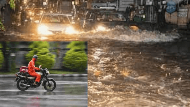 Heavy Rainfall in Karnataka Disrupts Food Delivery Services: Flooded Roads and Safety Concerns..!