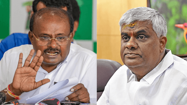 Union Minister Kumaraswamy’s Residence Visited by H.D. Revanna